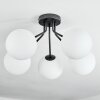 Gastor ceiling light, globe light 52 cm white, 5-light sources