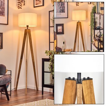 Soungou floor lamp Ecru, black, 1-light source