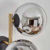 Gastor globe light, wall light 42 cm gold, black, 3-light sources
