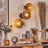 Ripoll globe light, wall light gold, black, 3-light sources