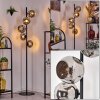 Ripoll floor lamp chrome, Smoke-coloured, 5-light sources