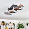 Tavon ceiling light LED Dark wood, black, 1-light source