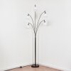 Bassagoda floor lamp chrome, black, 5-light sources