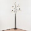 Bassagoda floor lamp chrome, black, 5-light sources