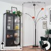 Nikkala floor lamp black, 5-light sources
