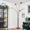 Nikkala floor lamp chrome, black, 5-light sources