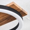 Cascada ceiling light LED brown, Wood like finish, black, 1-light source
