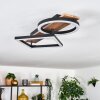 Cascada ceiling light LED brown, Wood like finish, black, 1-light source