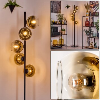 Koyoto floor lamp 31 cm gold, clear, 5-light sources