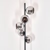 Koyoto floor lamp 31 cm chrome, Smoke-coloured, 5-light sources