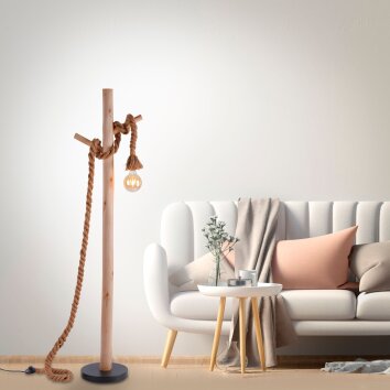 Leuchten-Direkt ROPE Floor Lamp black, 1-light source