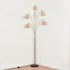 Bongal floor lamp matt nickel, black, 5-light sources