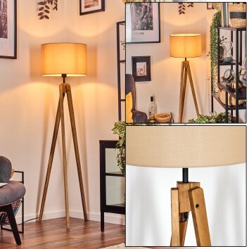 Soungou floor lamp Ecru, black, 1-light source