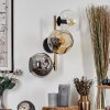 Ripoll globe light, wall light gold, black, 3-light sources