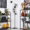 Ripoll floor lamp chrome, clear, Smoke-coloured, 5-light sources