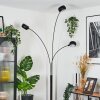 Nikkala floor lamp chrome, black, 3-light sources