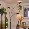Nikkala floor lamp chrome, black, 3-light sources