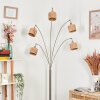 Granja floor lamp matt nickel, black, 5-light sources