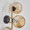 Ripoll globe light, wall light gold, black, 3-light sources
