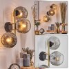Ripoll globe light, wall light gold, black, 3-light sources