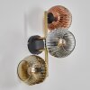 Ripoll globe light, wall light gold, black, 3-light sources