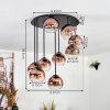 Koyoto ceiling light, globe light 57 cm clear, coppery, 9-light sources