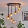 Koyoto ceiling light, globe light 57 cm Amber, clear, 9-light sources