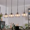 Koyoto hanging light, globe light, pendant light clear, 4-light sources