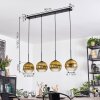 Koyoto hanging light, globe light, pendant light gold, clear, 4-light sources
