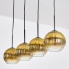Koyoto hanging light, globe light, pendant light gold, clear, 4-light sources