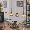 Ripoll hanging light, globe light, pendant light Amber, clear, Smoke-coloured, 4-light sources