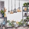 Ripoll hanging light, globe light, pendant light Amber, clear, Smoke-coloured, 4-light sources