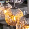 Ripoll hanging light, globe light, pendant light Amber, clear, Smoke-coloured, 4-light sources