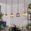 Ripoll hanging light, globe light, pendant light Amber, clear, Smoke-coloured, 4-light sources