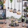 Ripoll hanging light, globe light, pendant light Amber, clear, Smoke-coloured, 4-light sources