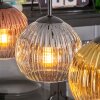 Ripoll hanging light, globe light, pendant light gold, clear, coppery, Smoke-coloured, 4-light sources