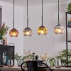 Ripoll hanging light, globe light, pendant light gold, clear, coppery, Smoke-coloured, 4-light sources
