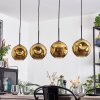 Ripoll hanging light, globe light, pendant light gold, 4-light sources