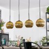 Koyoto hanging light, globe light, pendant light gold, 4-light sources