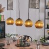 Koyoto hanging light, globe light, pendant light gold, 4-light sources
