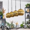 Koyoto hanging light, globe light, pendant light gold, 4-light sources