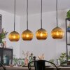 Koyoto hanging light, globe light, pendant light gold, 4-light sources