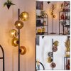 Ripoll floor lamp gold, clear, coppery, Smoke-coloured, 5-light sources