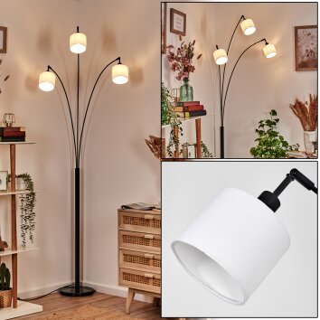 Bassagoda floor lamp black, 3-light sources