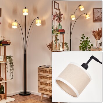 Bassagoda floor lamp black, 3-light sources