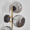Ripoll globe light, wall light gold, black, 3-light sources