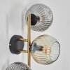 Ripoll globe light, wall light gold, black, 3-light sources