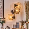Ripoll globe light, wall light gold, black, 3-light sources