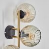 Ripoll globe light, wall light gold, black, 3-light sources