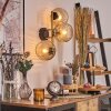 Ripoll globe light, wall light gold, black, 3-light sources